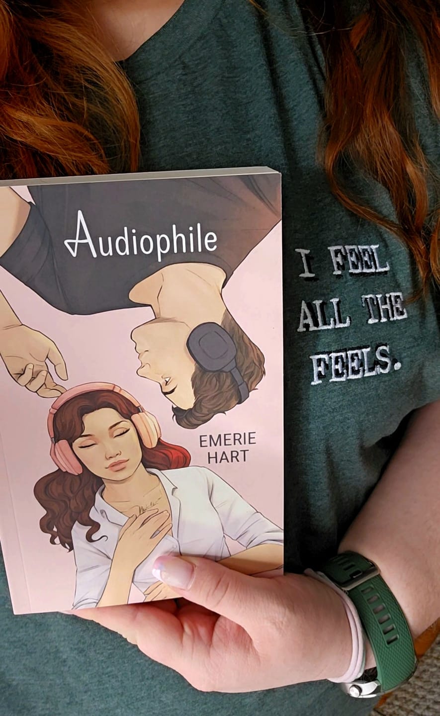 Customer photo review of I Feel All The Feels Embroidered T-Shirt