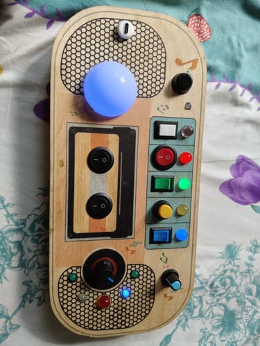 Customer photo review of Rhyme House Montessori Busy Board-V8 Rechargeable C