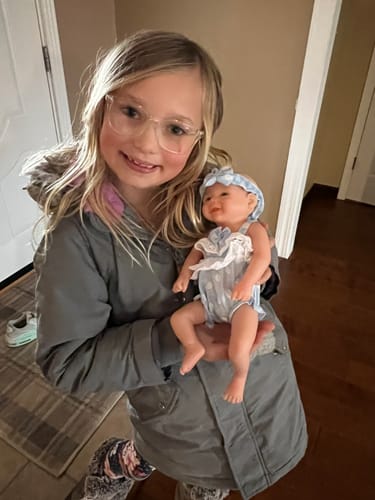 Customer photo review of Silicone Baby Doll Full Body Reborn Preemie 13" 2.1lbs Platinum Silicone Dolls Realistic Real Lifelike Weighted Babies Ecoflex Bathtub Baby