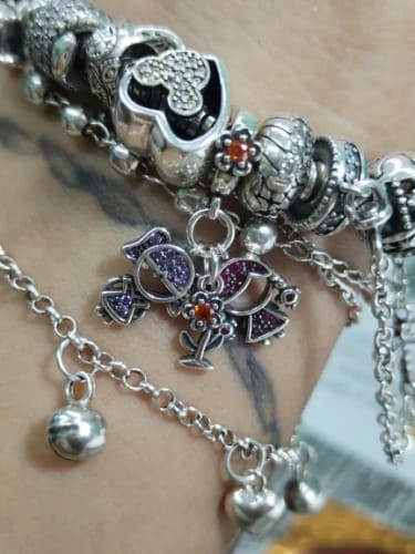 Customer photo review of 925 Sterling Silver Sisters Charm