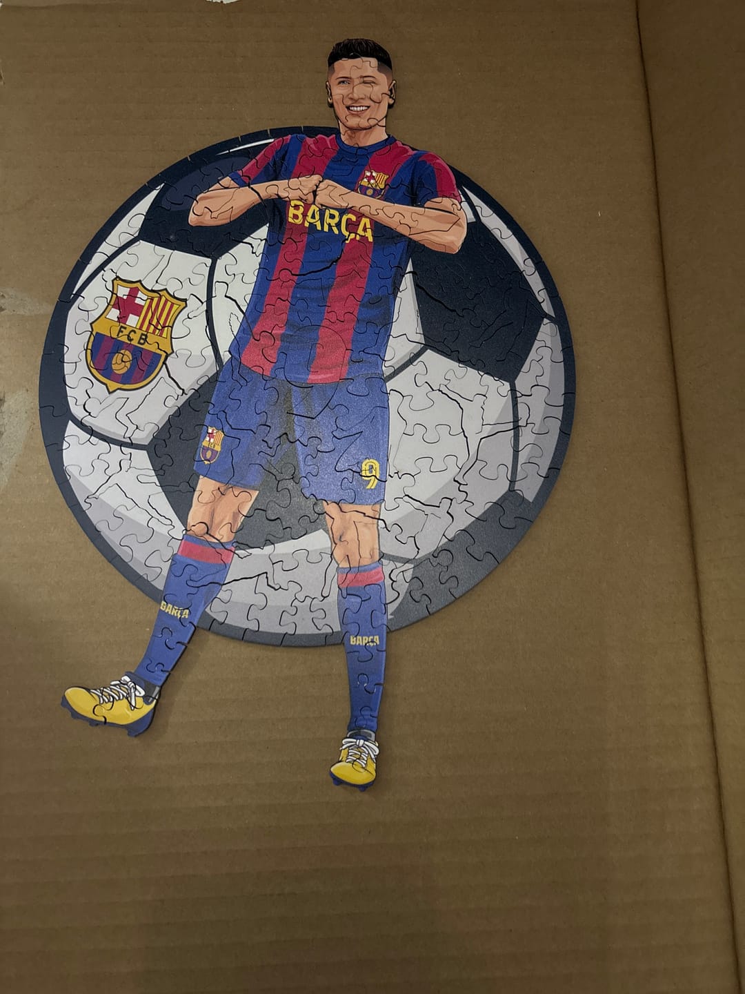 Customer photo review of Robert Lewandowski - Holzpuzzle