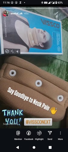 Customer photo review of Cervical Collar With Chin Support | Provides Moderate Support  & Stability to the Neck (Beige)