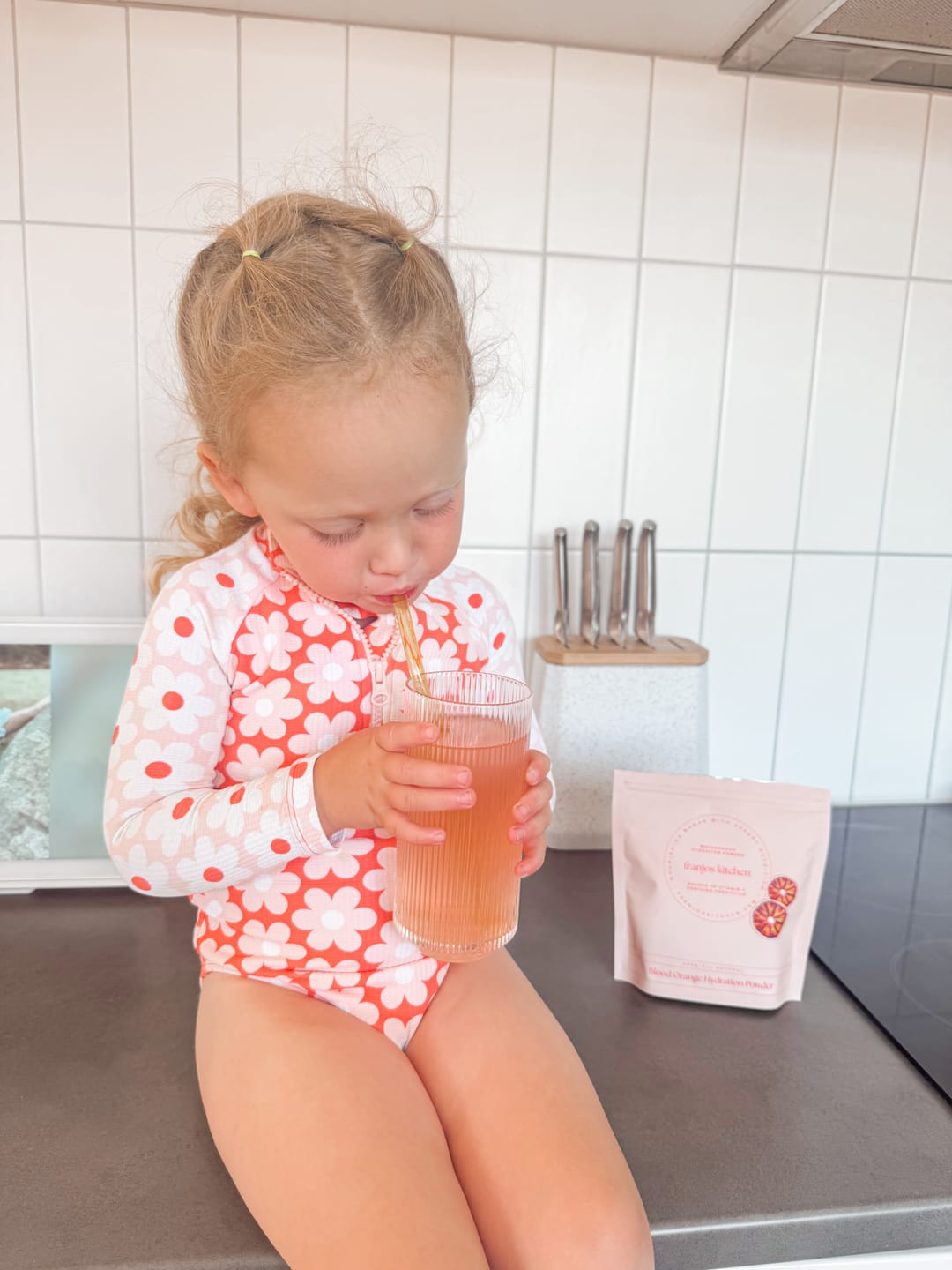 Customer photo review of Motherhood Hydration Powder - Blood Orange