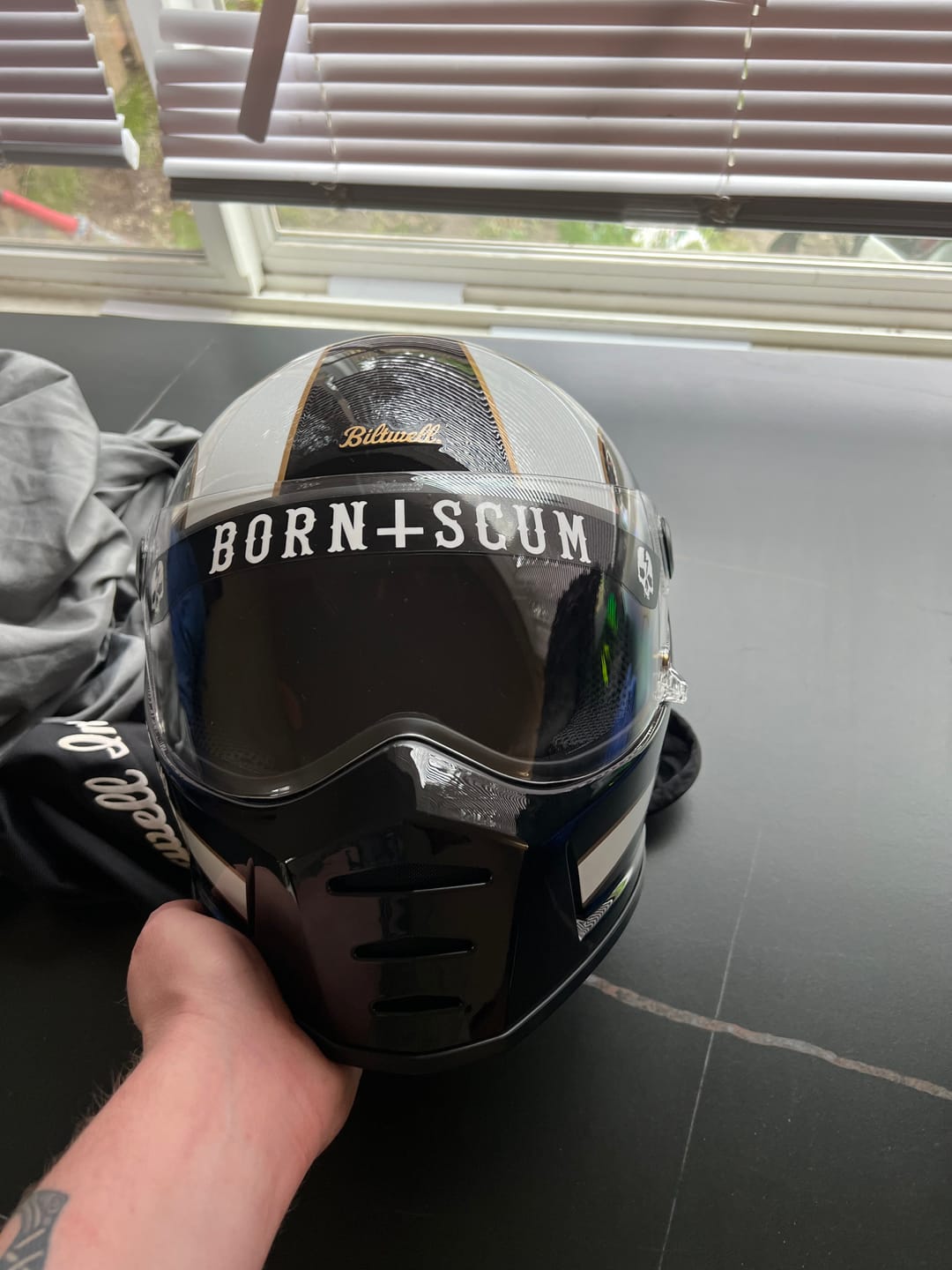 Customer photo review of INVERTED LOGO HELMET VISOR