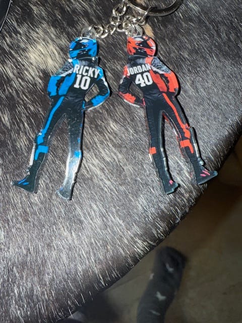 Customer photo review of Personalized Race Car Keychain-Gifts For Race Car Lovers-2024 New Release