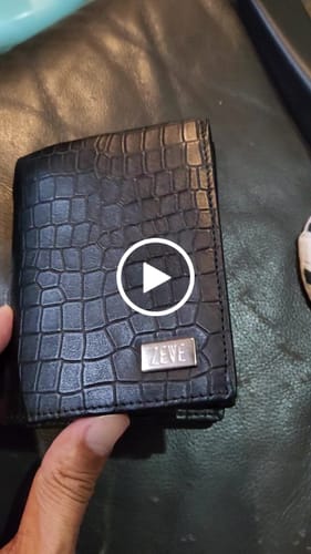 Customer video review of Zeve Folding Wallet - Black Croco Leather