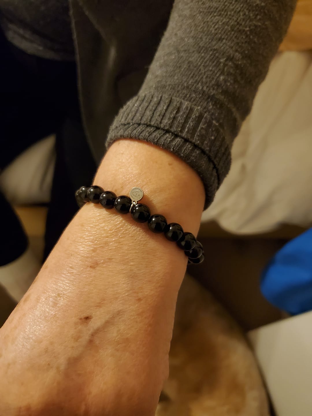 Customer photo review of Obsidian Bracelet