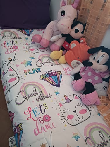 Customer photo review of Piumone, Trapunta Matrimoniale, Singola, Piazza e Mezza, Girl Gattino