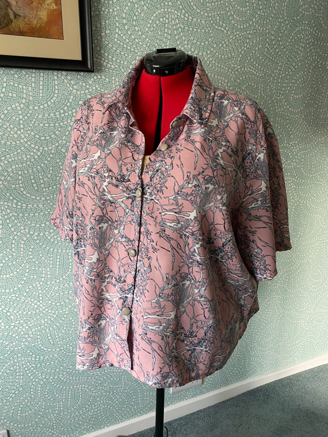 Customer photo review of Abstract Print Polyester Fabric