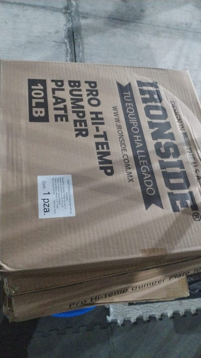 Customer photo review of Discos Olímpicos Bumper Hi-Temp IRONSIDE (LB)