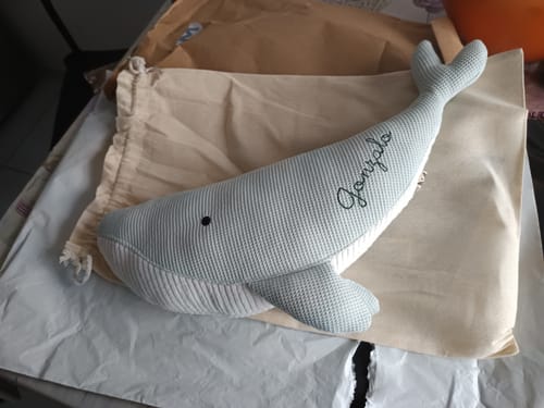 Customer photo review of Peluche ballena Susi - menta