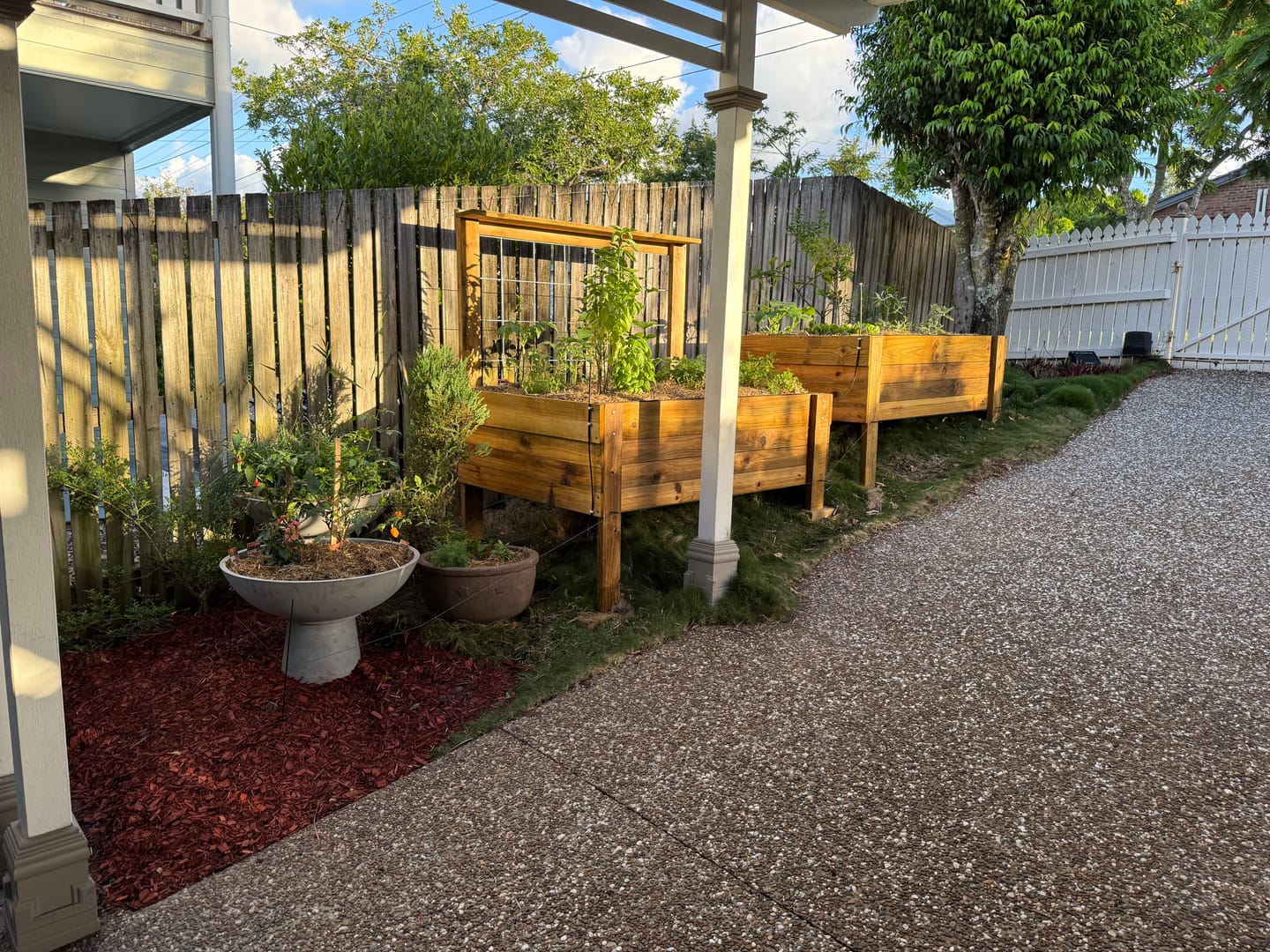 Customer photo review of Trellis & Pot Shelf LARGE - Add On