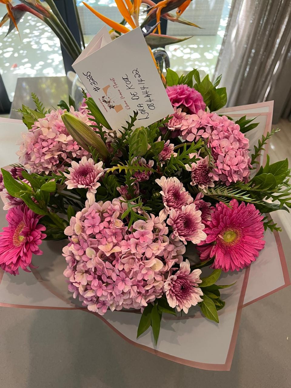 Customer photo review of Pink Flower Bouquet