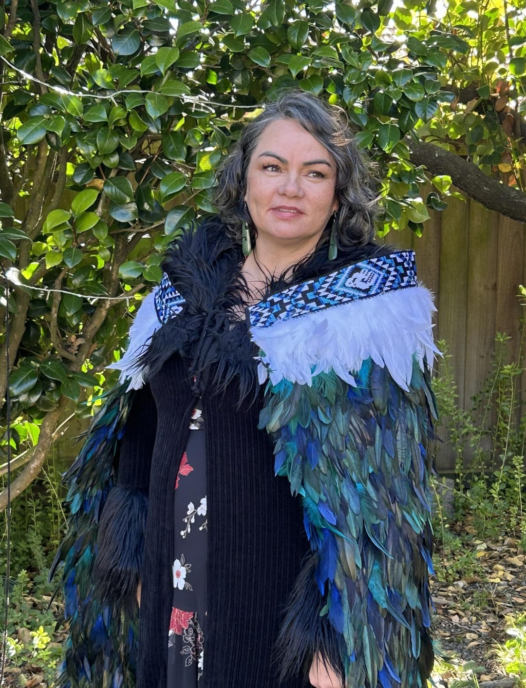 Customer photo review of Beautiful Paua Blue Maori Korowai