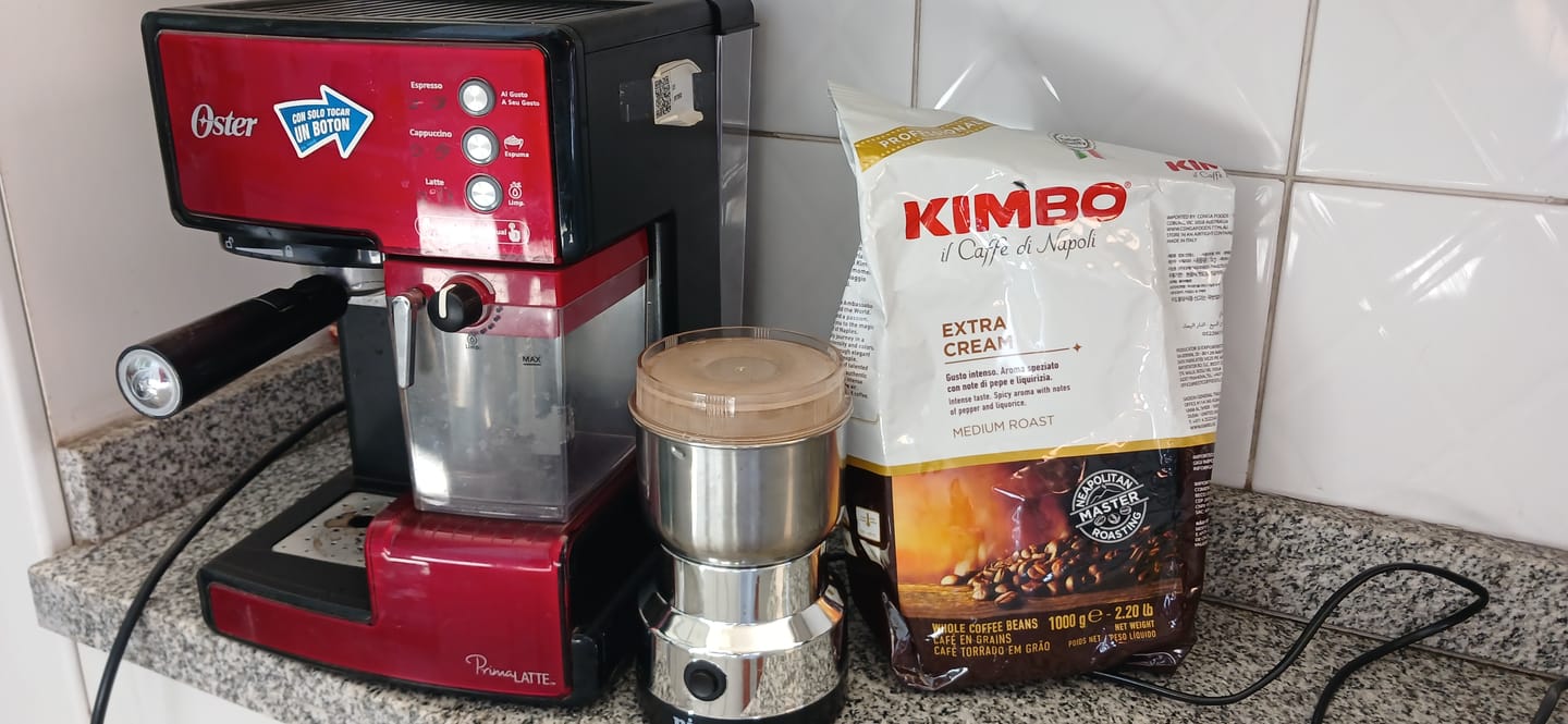 Customer photo review of Kimbo Espresso Extra Cream 1kg Grano Entero