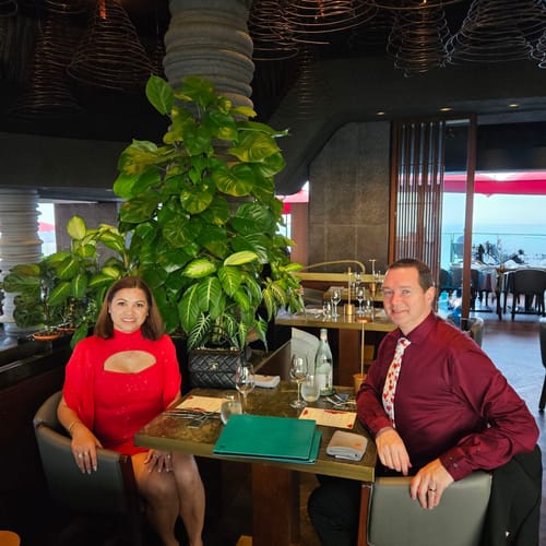 Customer photo review of Lovely Heart Tie Pocket Square Cufflinks Set