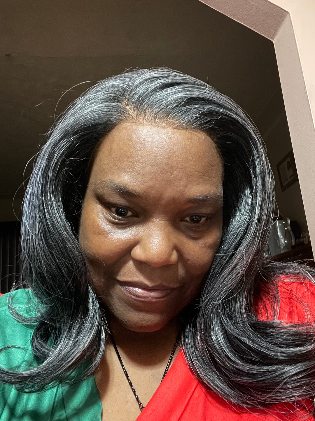 Customer photo review of Outre Perfect Hairline Glueless HD 13x6 Lace Front Wig - TAYON