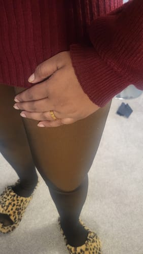 Customer photo review of TOAST - FLEECE-LINED TIGHTS - SHEER ILLUSION