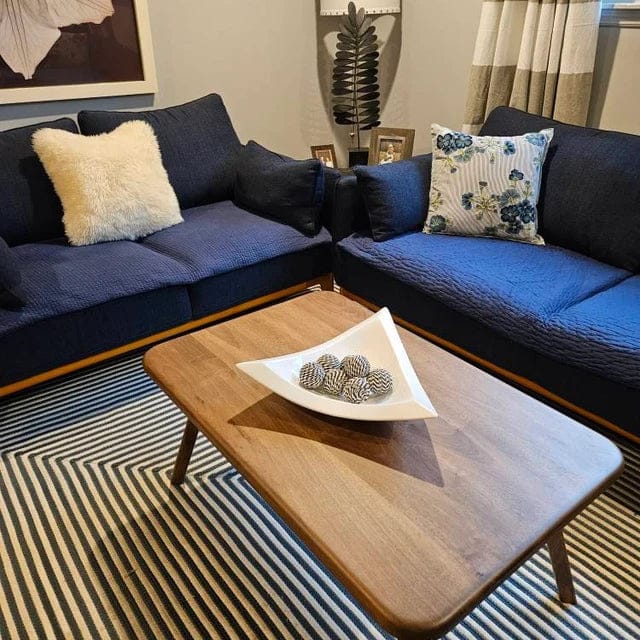 Customer photo review of Sidney Rectangular Cocktail Table - Solid Walnut Wood - Mid Century Modern Design