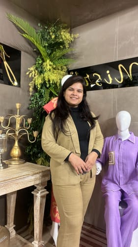 Customer photo review of OLIVIA GREENISH BEIGE 2 PCS BLAZER SET