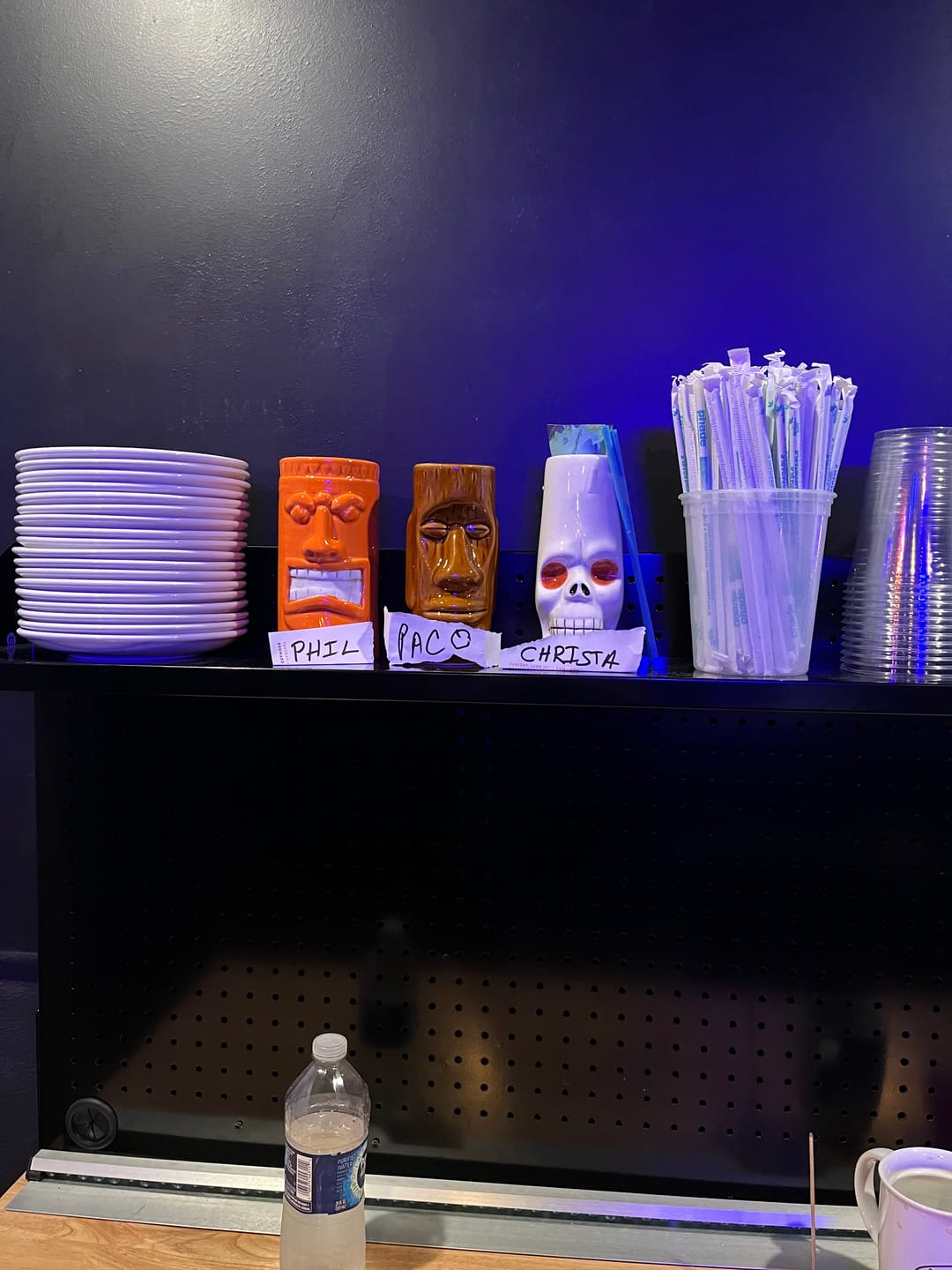 Customer photo review of Ceramic Tiki Mugs, Set of 8 - 18-23.5oz - Perfect for Exotic Cocktails, Iced Tea, Soda, Mai Tai, Long Island
