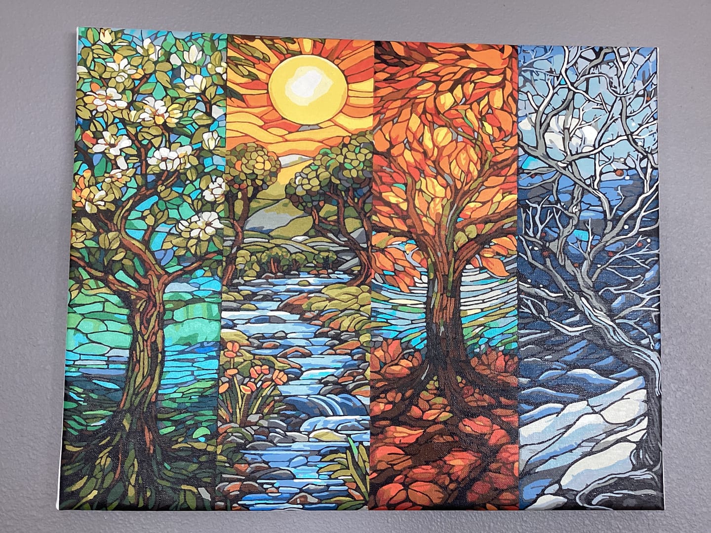 Customer photo review of The Four Seasons - Paint by Numbers