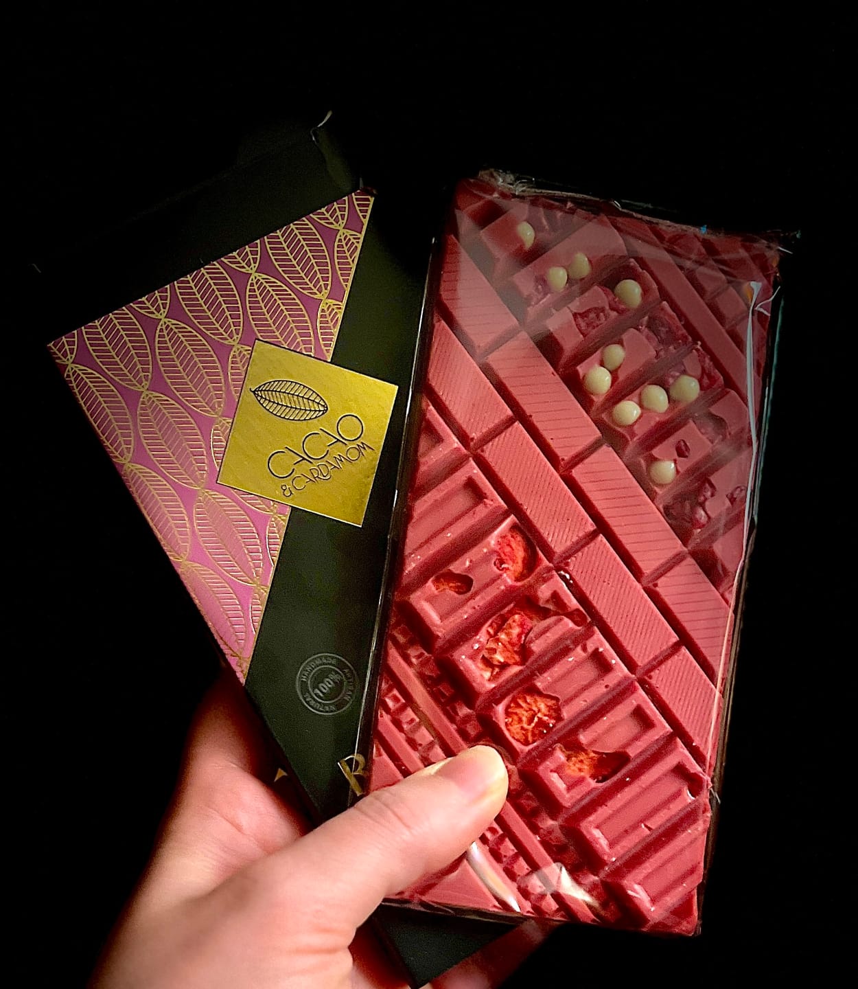 Customer photo review of Ruby Raspberry Artisan Bar
