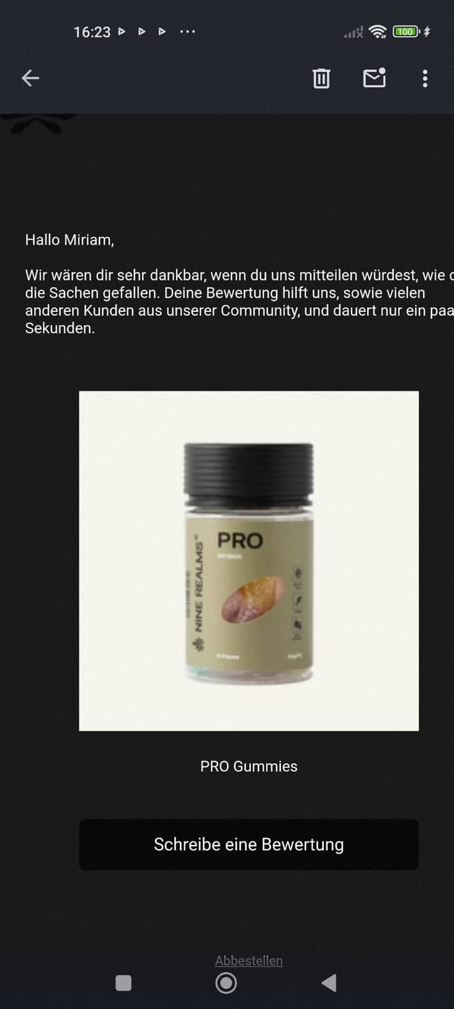Customer photo review of PRO Gummies
