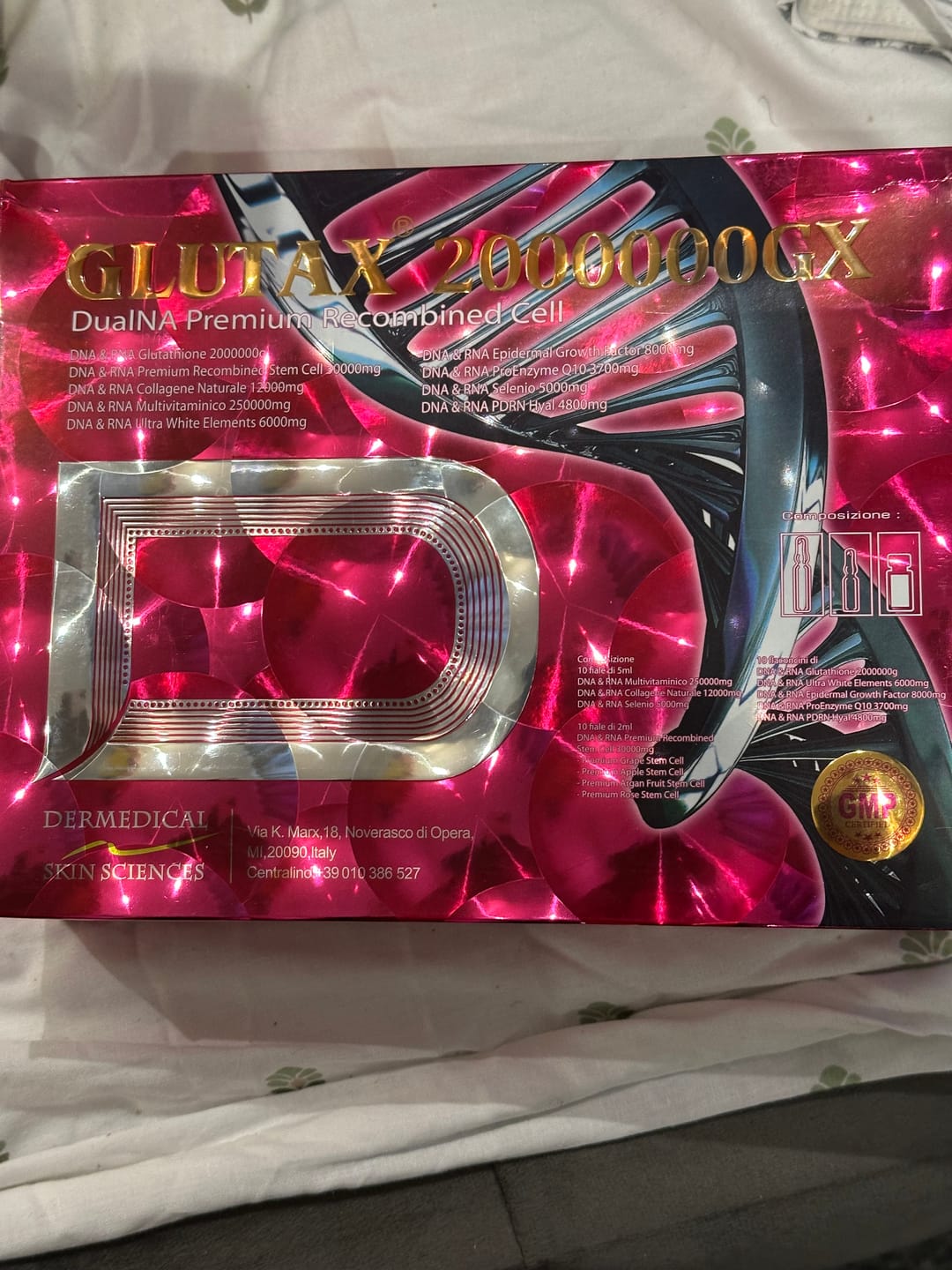 Customer photo review of Glutax 2000000GX DualNA Premium Recombined Cell