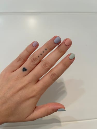 Customer photo review of Pastel Rainbow DIY Semicured Gel Nail Sticker Kit