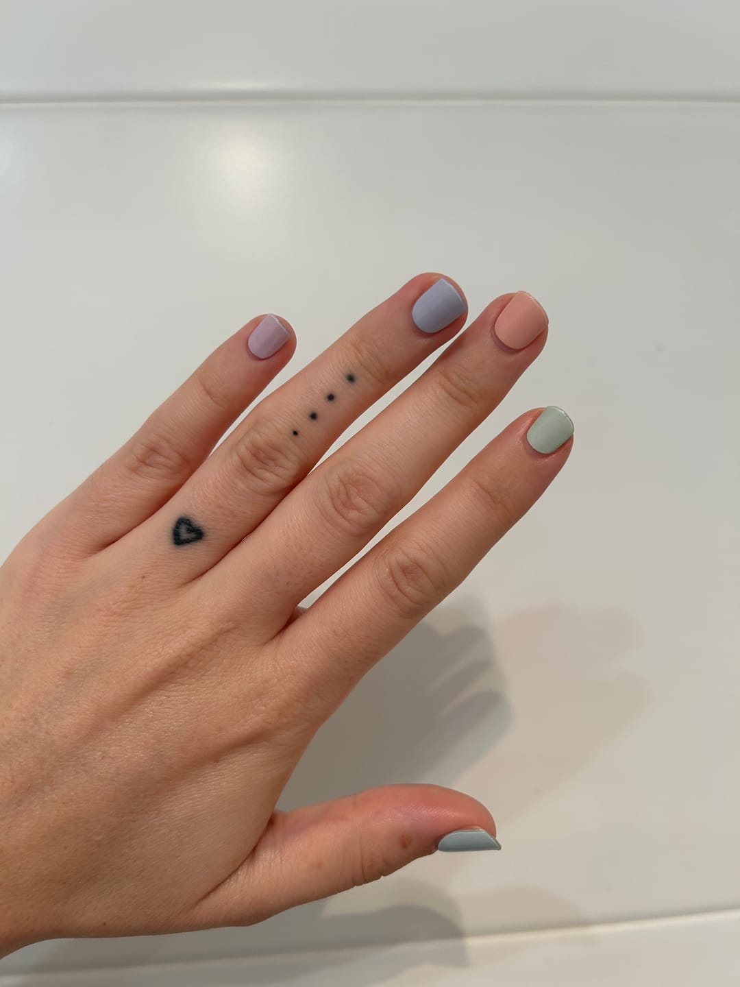 Customer photo review of Pastel Rainbow DIY Semicured Gel Nail Sticker Kit