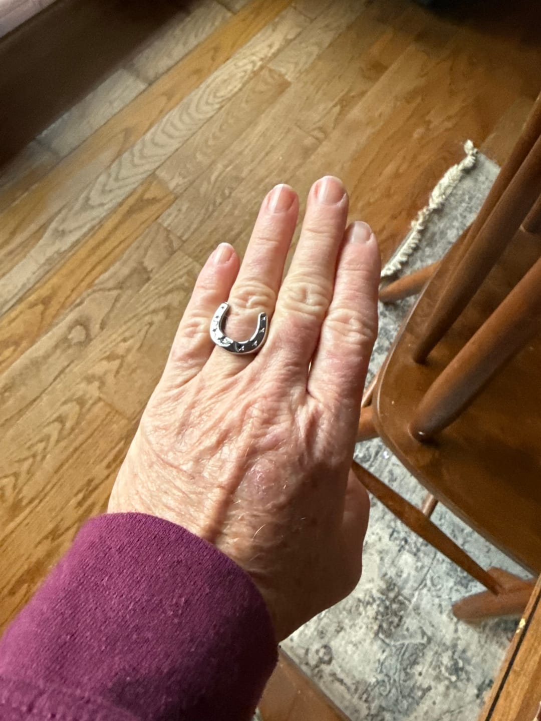 Customer photo review of Horse Shoe Ring