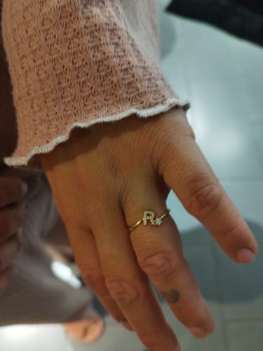 Customer photo review of Bague Initiale avec finition en or - Pour vous ou à offrir ❤️