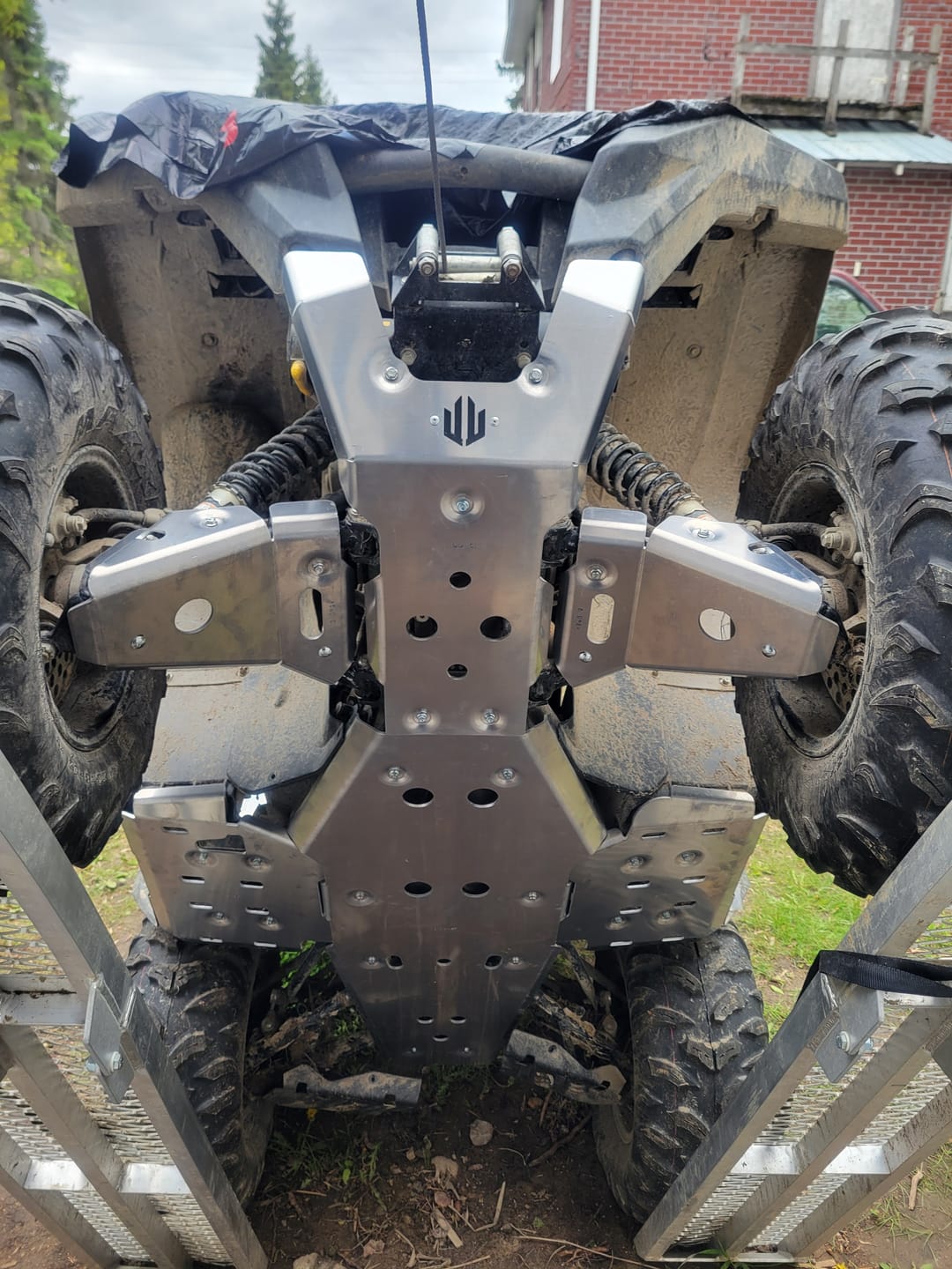 Customer photo review of Complete Aluminum Skid Plates for Yamaha Grizzly 550/700