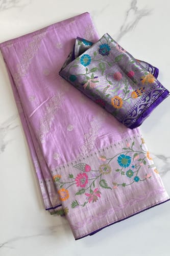Customer photo review of Ghana Banarasi Tissue Silk Saree