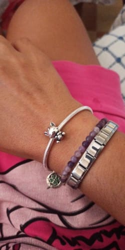 Customer photo review of 925 Sterling Silver Playful Kitten Charm