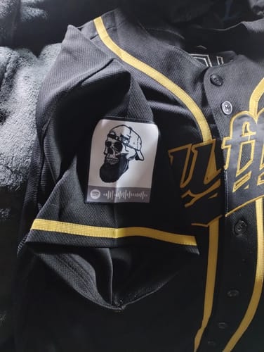 Customer photo review of Custom Black Old Gold Classic Style Authentic Baseball Jersey