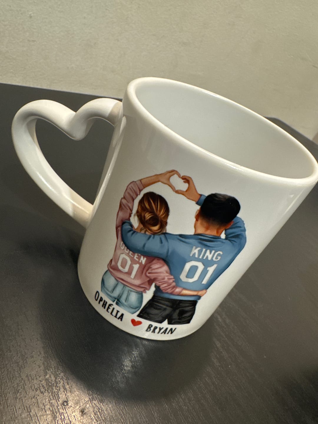 Customer photo review of Avec toi - Tasse personnalisée pour couple avec phrases amusantes