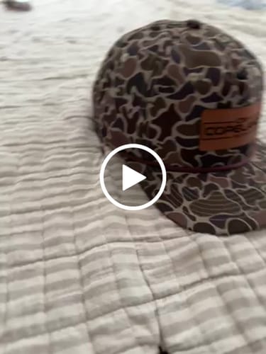 Customer video review of Oversized Custom Leather Patch Rope Hat Big Fit