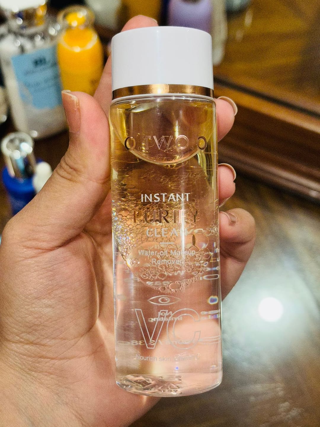 Customer photo review of O.TWO.O INSTANT PURIFY CLEAN MAKEUP REMOVER