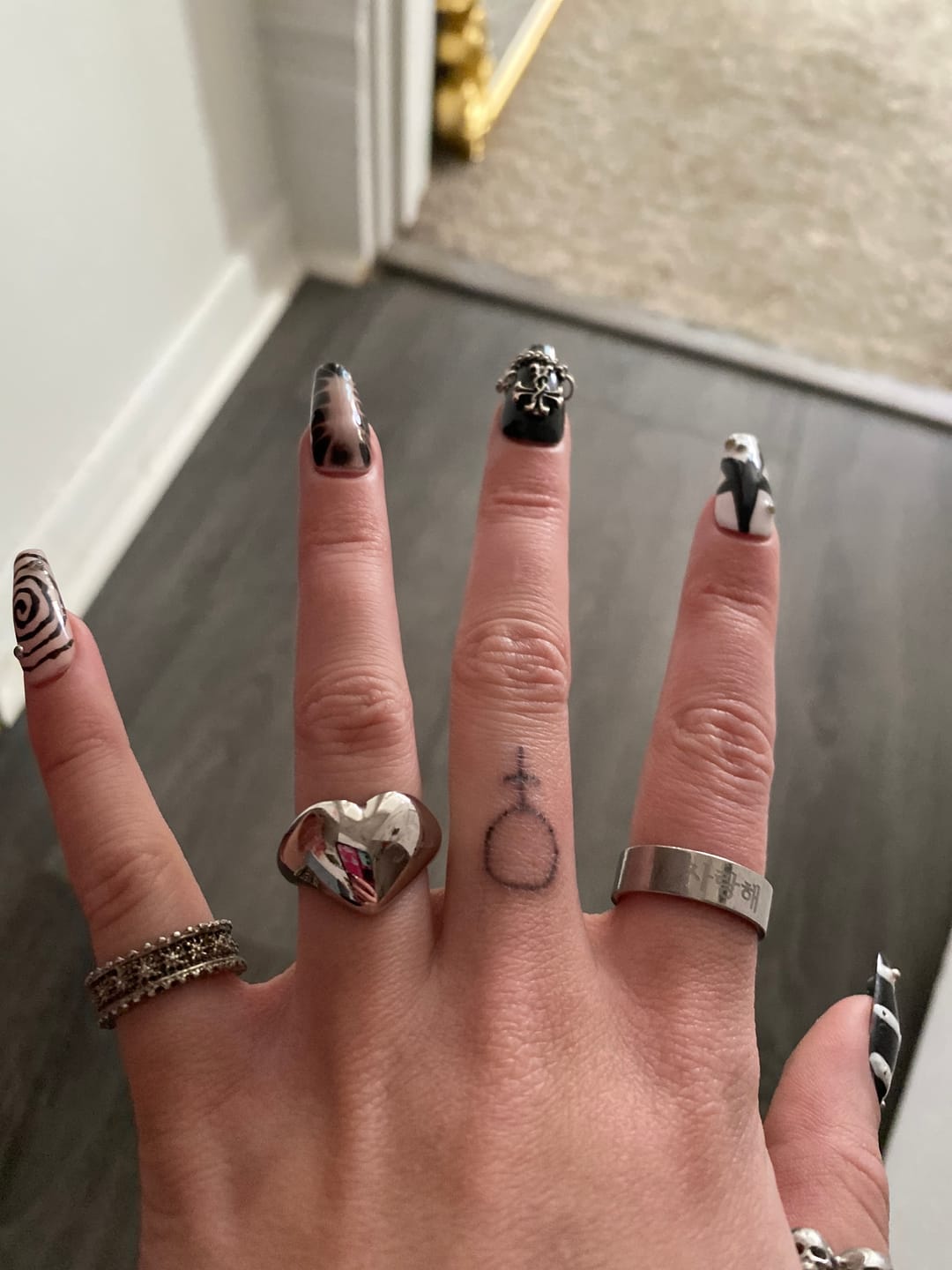 Customer photo review of HEART RING (ENGRAVABLE)