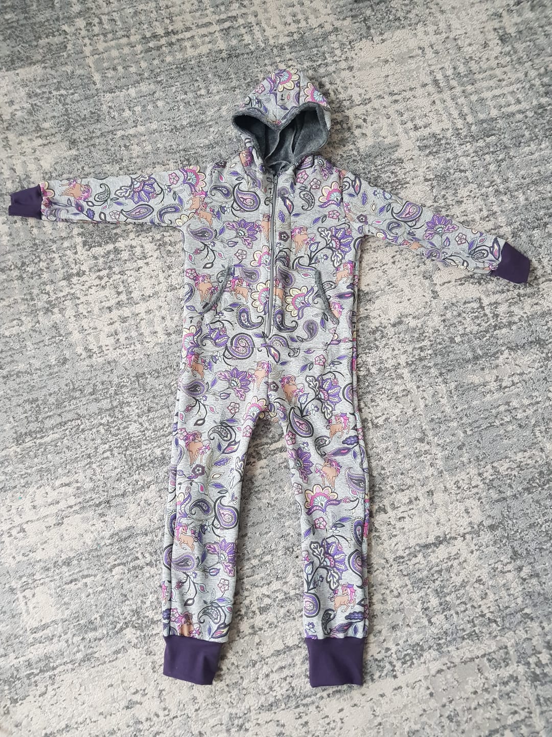 Customer photo review of Unicorns and Paisley Sweatshirt Fabric