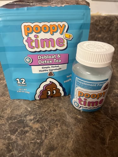 Customer photo review of Poopy Time Debloat & Detox Tea