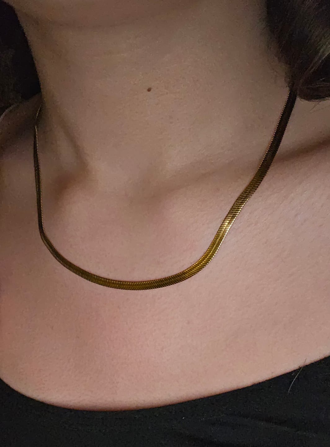 Customer photo review of Snake Skin Kette | 18K vergoldet
