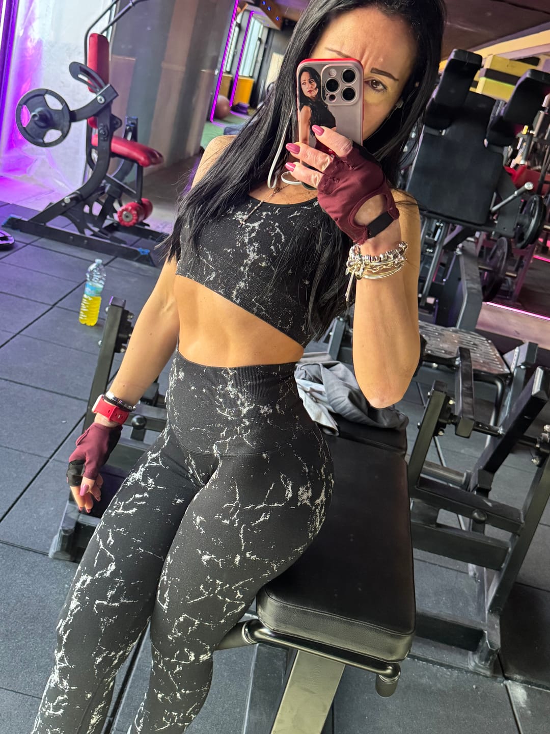 Customer photo review of Leggings Marmo Nero