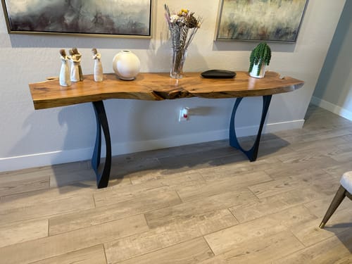 Customer photo review of Console Table Legs 211 Cleo 28H Unique Design