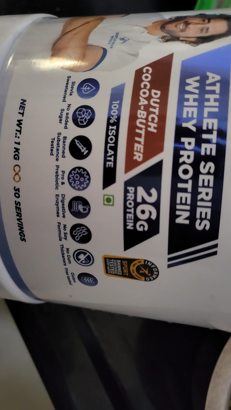 Customer photo review of Athlete Series Whey Protein (100% Isolate)