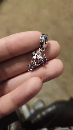 Customer photo review of 925 Sterling Silver Spring Butterflies Charm