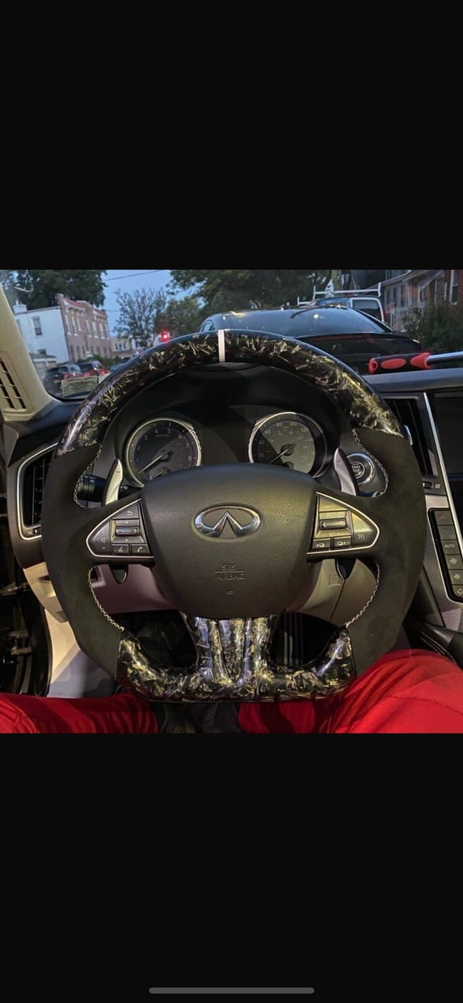 Customer photo review of 2014-2017 Infiniti Q50 Custom Carbon Fiber Steering Wheel