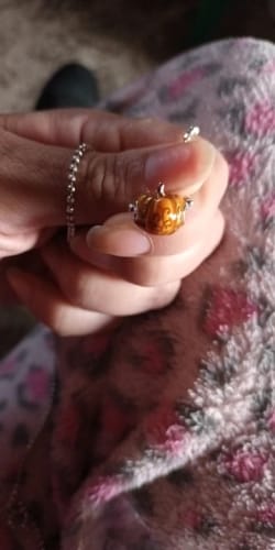 Customer photo review of 925 Sterling Silver Autumn Pumpkin Charm
